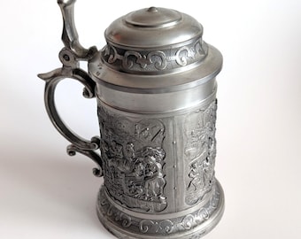 Vintage SKS Zinn 95% Pewter Beer Stein Germany