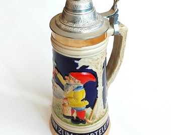 Vintage Goebel Beer Stein Pewter Lid West Germany