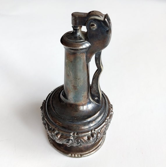 Vintage Ronson decanter Silver Plate Lead & Brass Table Etsy