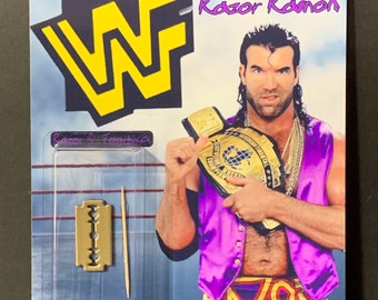 WWF Razor Ramon toothpick and razor pack