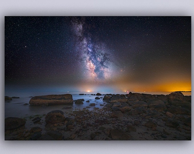 Milky Way art print Milky Way wall art  Milky Way print Milky Way canvas Milky Way photography large wall decor ocean  celestial wall art