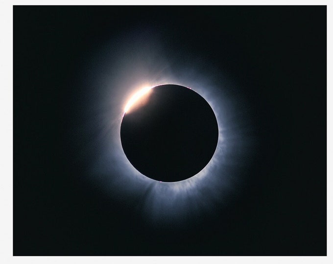 Solar Eclipse 2024 Diamond Ring Photography Print 2024 total eclipse print solar eclipse photography wall art paper metal canvas