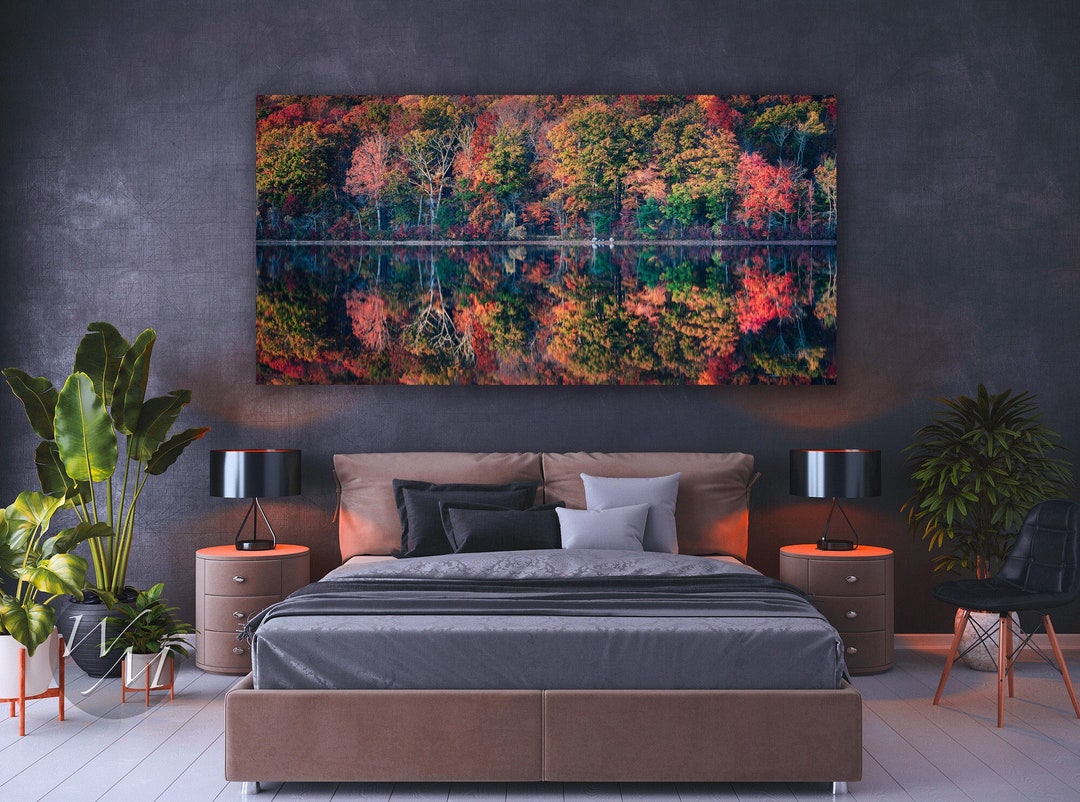 Autumn Decor Fall Foliage Wall Art Print Foliage Print Large Etsy