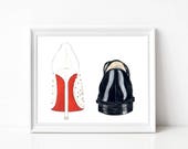 A Perfect Pair - Print - 8 quot x10 quot - Various Sizes - Wall Art - Louboutin Shoes - Gifts for Her - Bridal - Shoe Lover - Best Friends - Love