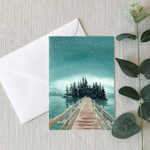 Biglietto Pyramid Lake - Biglietto d'auguri - 4"x6" - Biglietto individuale - Regali - Biglietto natura - Pensando a te - Viaggio - Jasper Canada - Motivazionale