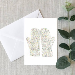 Streustulpen - 10x15 cm - Geschenke - Schnee - Winter - Schneeflocken - Stricker - Zopfmuster - Warme Fäustlinge - Liebe - Hygge - Ein perfektes Paar