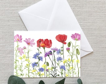 Wild Flowers - Greeting Cards - Gifts - 4"x6" - Floral Card - Gifts for Her - Thinking of You - Flowers - Love - Cheer up - Occasions