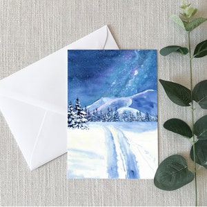 Mountain Lullaby Card - Biglietto di auguri - 4"x6" - Biglietto Individuale - Regali - Carta Natura - Pensando a Te - Inverno - Motivazionale - Montagna
