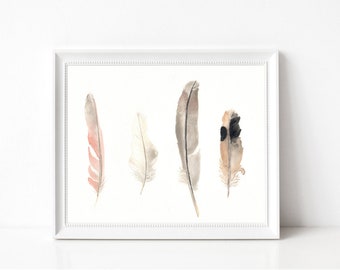 Fall Feathers - Prints - 8"x10" - Various Sizes - Wall Art -Feathers - Nature Art - Bird Feathers - Birds of a Feather - Bend - Gifts