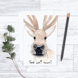 Caribou neus - Notitiekaarten - 4 "x 6" - persoon - wenskaart - giften voor hem - natuur kunst - voor kinderen - dierlijke Cards - voor tieners - jagers