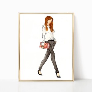 Beckham Style - Prints - 8"x10" - Various Sizes - Wall Art - Victoria Beckham Style - High Fashion Art - Girl Boss - Besties -Buisness -City image 1