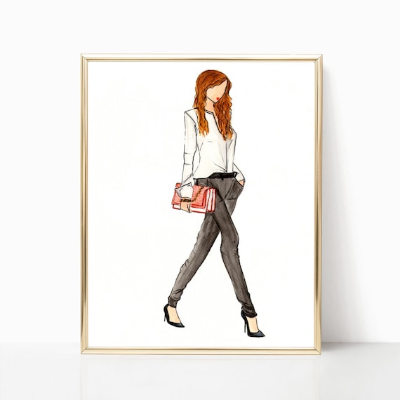 Beckham Style - Prints - 8"x10" - Various Sizes - Wall Art - Victoria Beckham Style - High Fashion Art - Girl Boss - Besties -Buisness -City