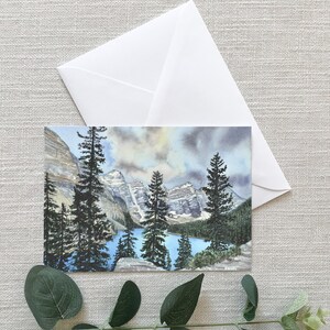 Moraine Lake Card - Biglietto di auguri - 4"x6" - Biglietto individuale - Regali - Montagne - Pensando a te - Viaggi - Canada - Montagne Rocciose - Ten Peaks