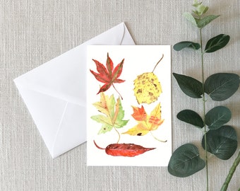 Fall Leaves - Greeting Cards - 4"x6" - Single Card - Gifts - Autumn - Thinking of You - Nature - Golden - Fall Trees - Maple Leaf -Encourage