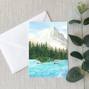 River Rush Rockies Card - Biglietto di auguri - 4"x6" - Biglietto individuale - Regali - Carta natura - Pensando a te - Viaggi - Jasper Canada - Scenic