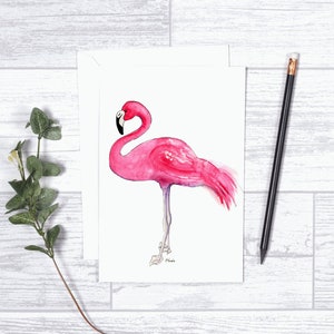 Fenicottero Rosa - nota carte - 4 "x 6" - Individua Cardl - Greeting Card - regali per la sua adolescenza - fenicottero rosa - - articoli di carta