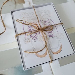 Stivali con la pelliccia 4 Pack - Carte - 4"x6" - Pacchetto biglietto d'auguri - Inverno - Stagionale - Regali - Carte Generali - Vuoto - Neve - Scintilla