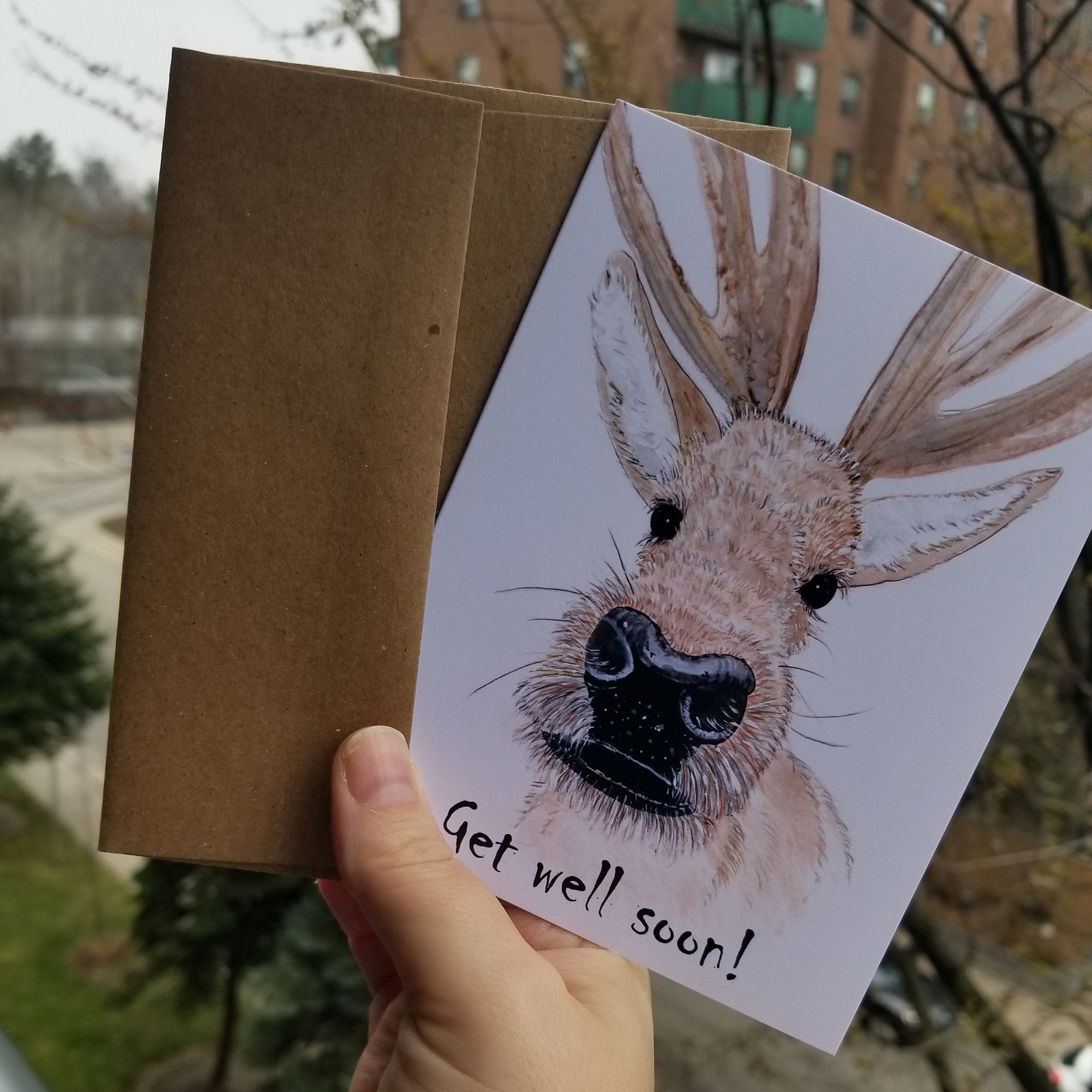 Caribou Nose Note Cards 4x6 Individual Etsy Canada