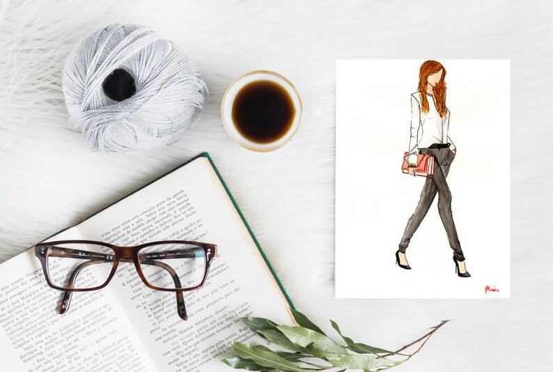 Beckham Style - Prints - 8"x10" - Various Sizes - Wall Art - Victoria Beckham Style - High Fashion Art - Girl Boss - Besties -Buisness -City image 2