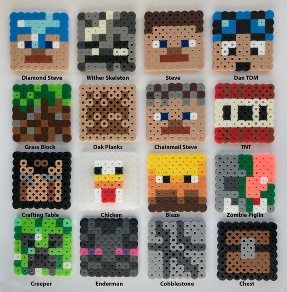 Minecraft, Perler, Perler Beads, Minecraft Keychain, Minecraft Magnet,  Party Favors, Creeper, Minecraft Perler Bead, Minecraft Birthday 