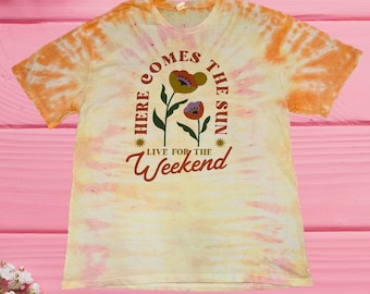 Camiseta Tie Dye Flores (Talla XL)