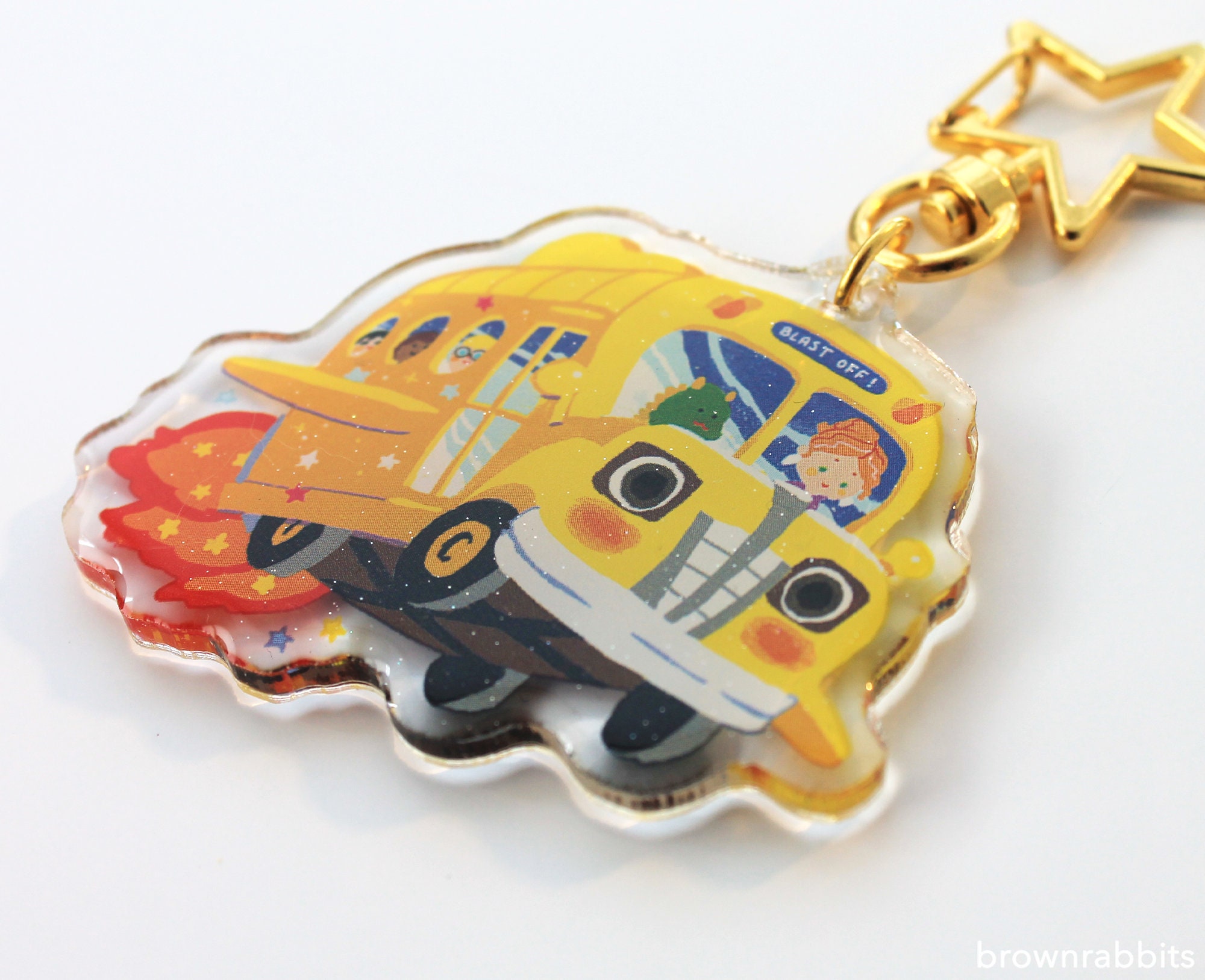 Vintage Magic School Bus Mini Etch A Sketch Keychain 1994, 50 OFF