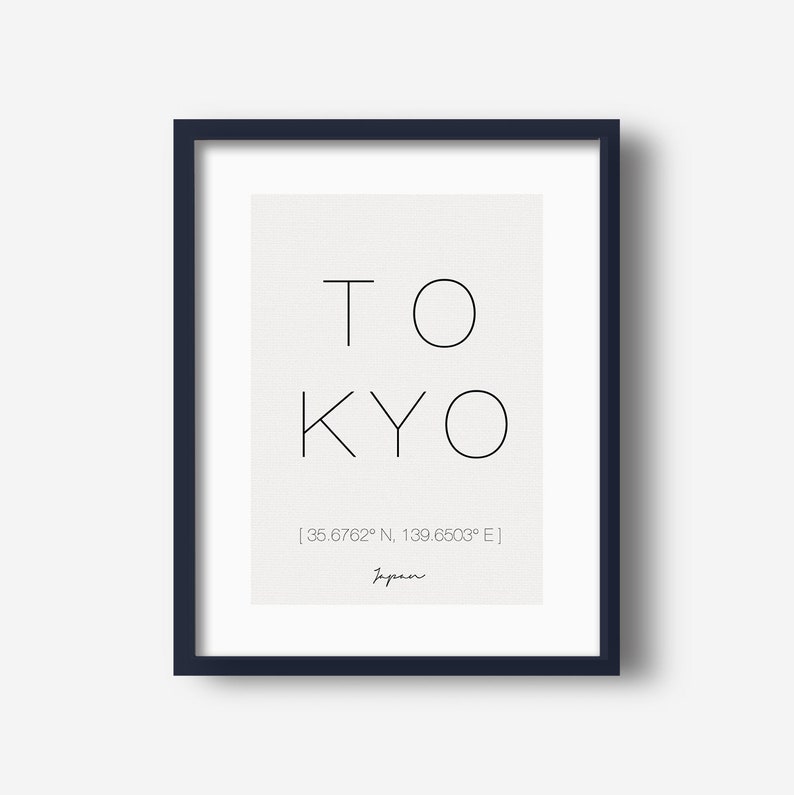 England City Name Coordinates Poster Digital Download Picture JPG City Wall Art Minimalist Typography Art Printable Tokyo City Print