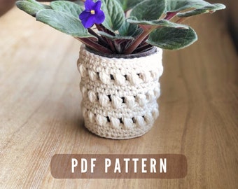 Boho Crochet Pattern: Crochet Cozy for Candles, Jars, Plants, Pencil Holder & more