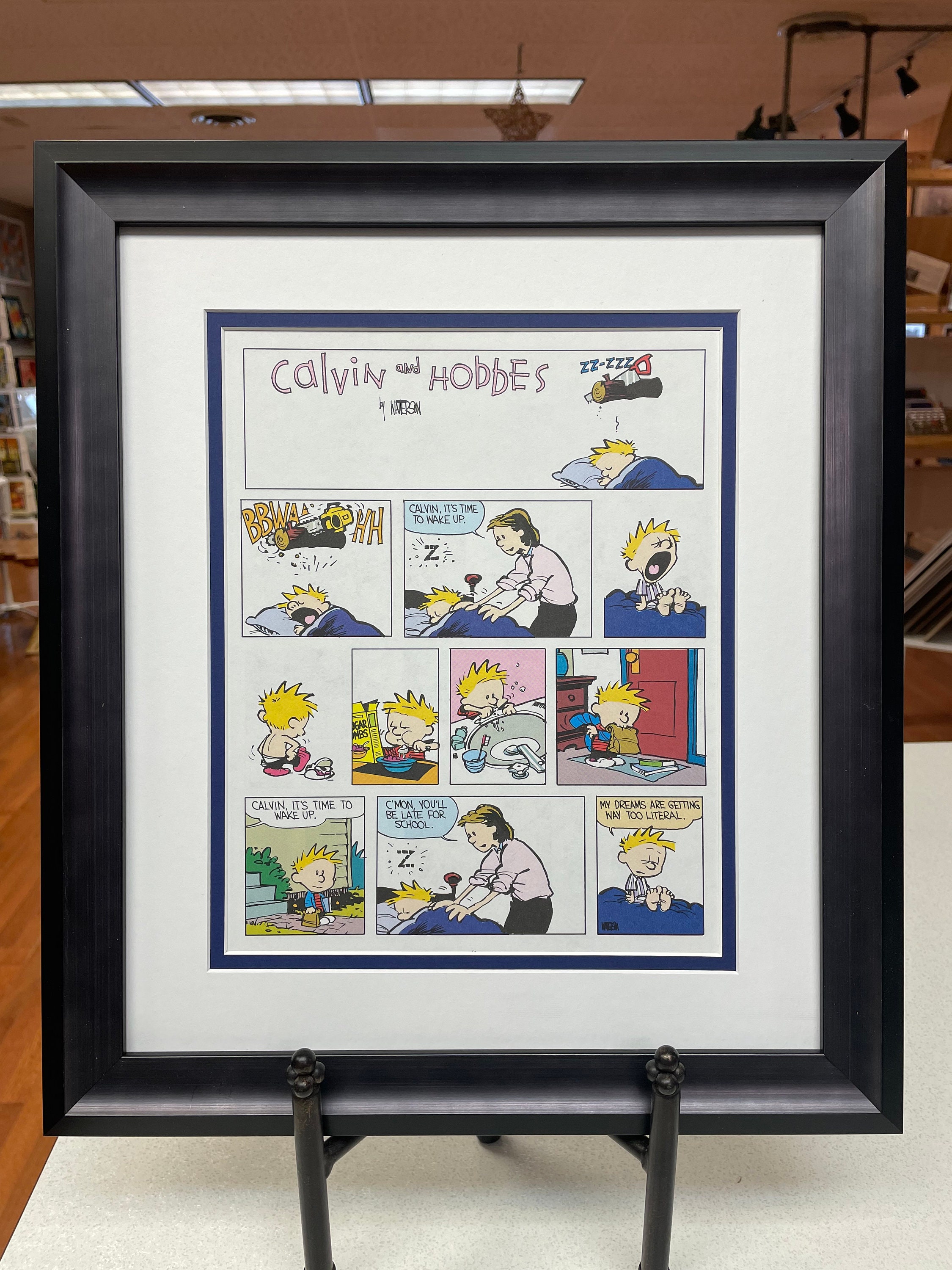 Calvin and hobbes final strip framed