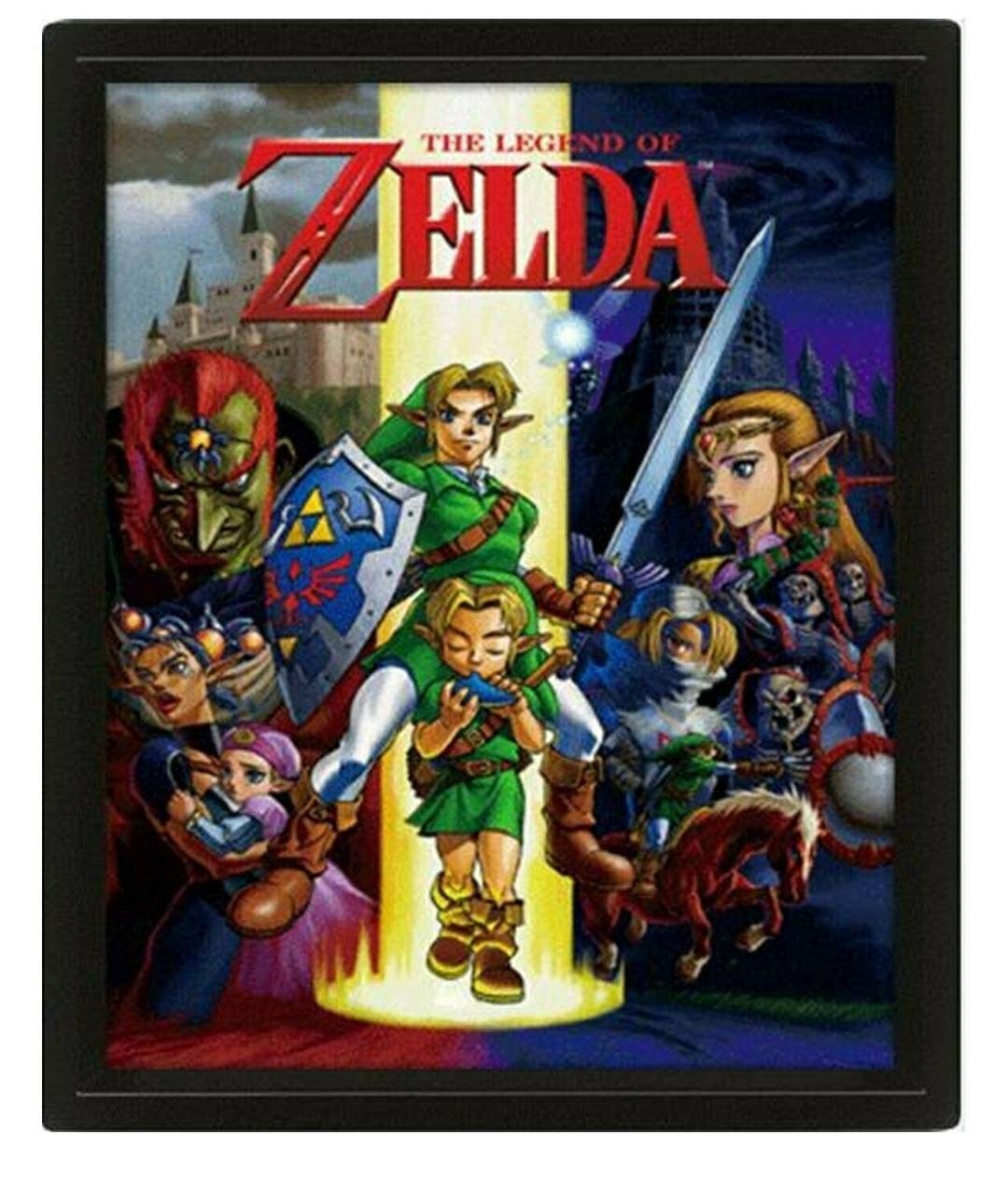 Framed Legend of Zelda 3d lenticular print Etsy