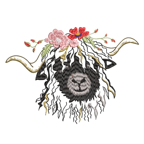 Valais blacknose sheep Machine Embroidery Design, Applique Aries Flower Lamb Floral Ram Animal Farm Instant Download ZIP- ANY SIZE