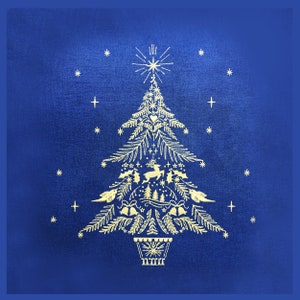 Magic Christmas Tree Machine Embroidery Design - 6 sizes