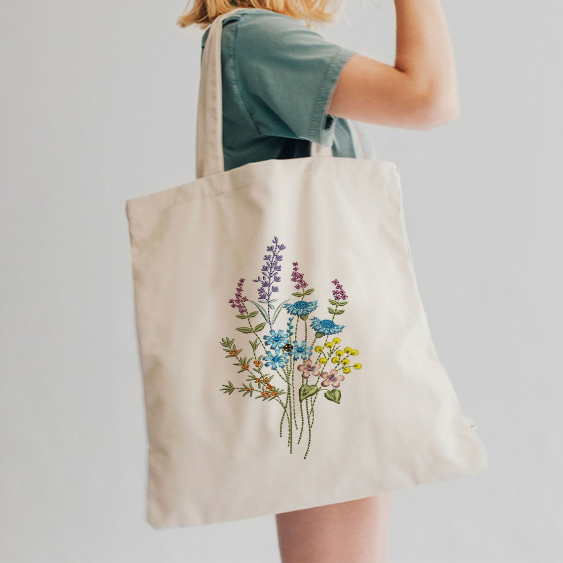 Wild Meadow Flower Herb Bouquet Machine Bernie Embroidery Mask | Etsy