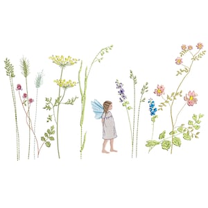 Blumenfee Maschinenstickerei Garten Ostern Blumen Botanische Elfen Muster Instant Download ZIP - JEDE GRÖßE
