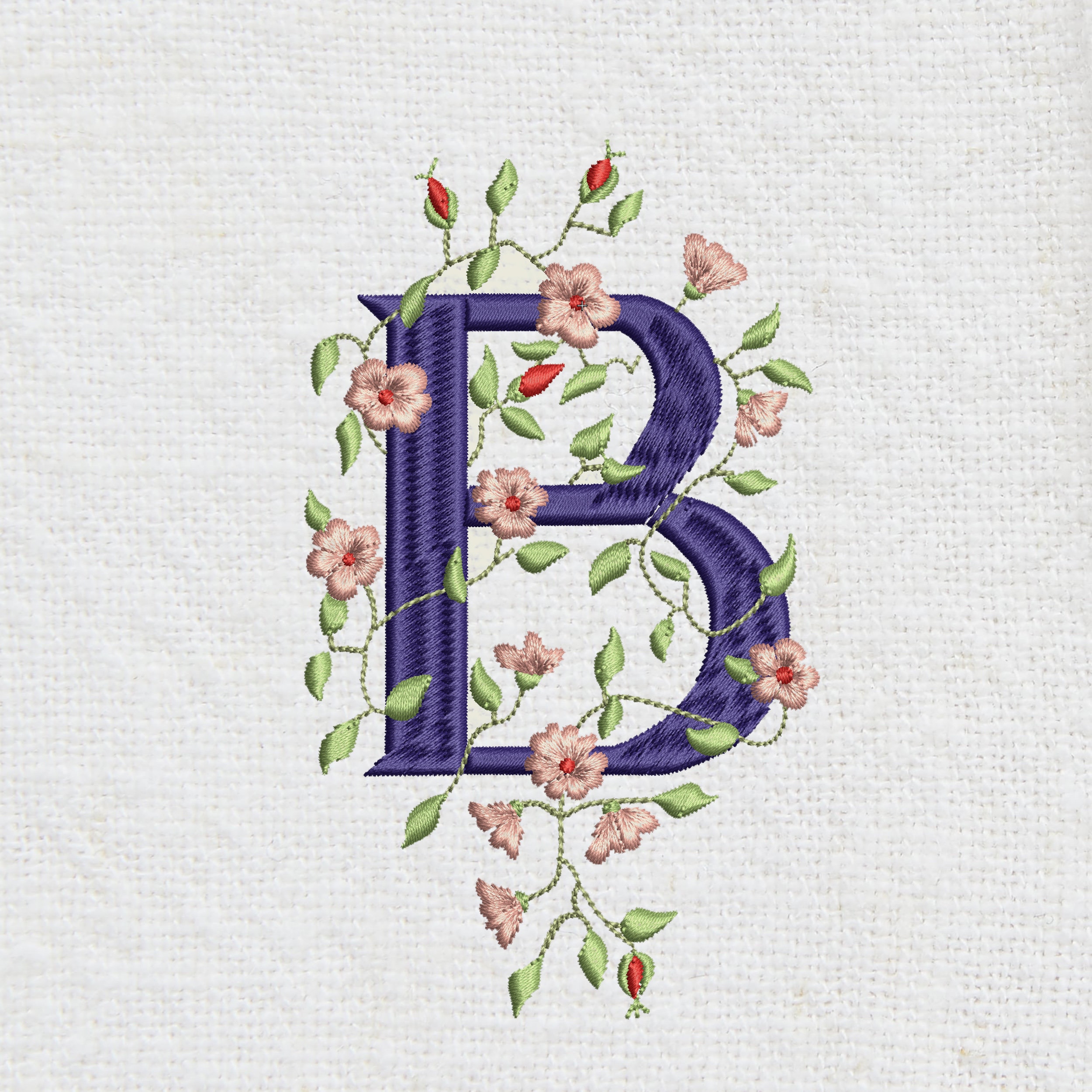 A-Z Full Alphabet ABC Flower Letter Monogram Floral Font