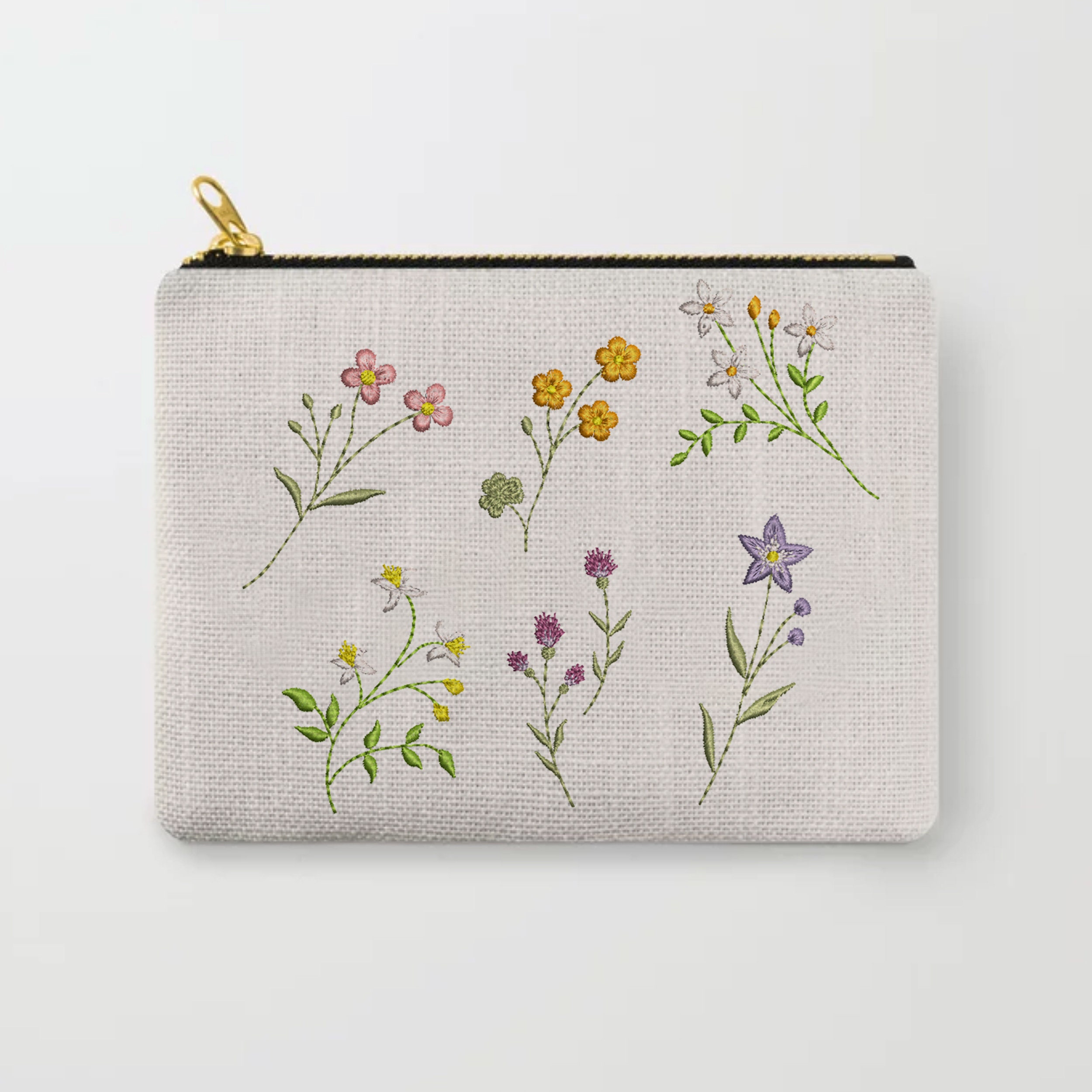 Meadow Flower Herb Machine Embroidery Mask Daisy Easter Floral
