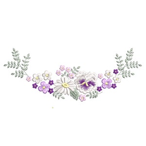 Maschinenstickerei Design - Moderne Boho Blumen - Botanischer Garten Floral digitale Stickdatei Sofort Download ZIP - 5 Größen