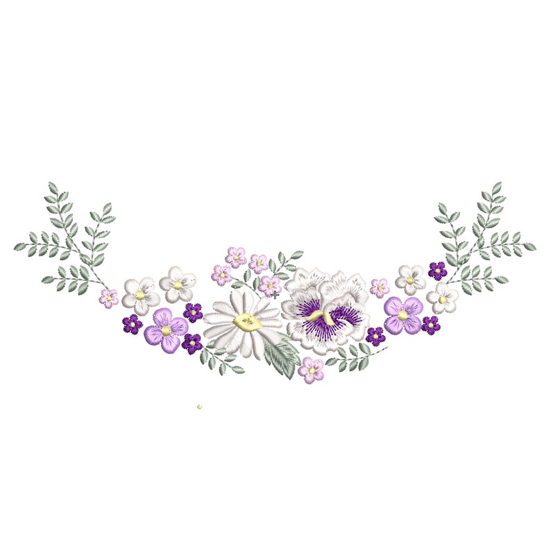 Machine Embroidery Design Modern Boho Flowers Botanical - Etsy