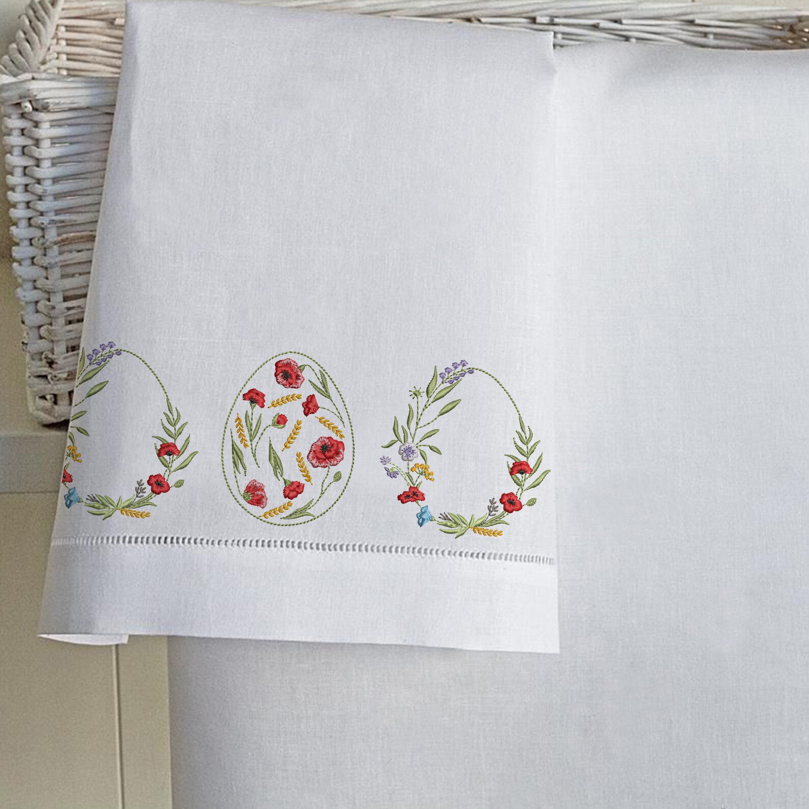 Wildflower Easter Egg Machine Embroidery Designs, Danish Meadow Flower ...