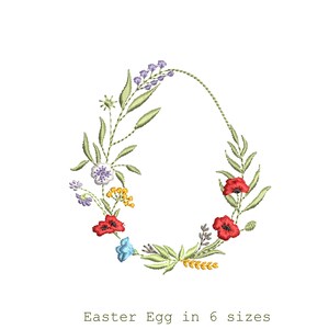 Easter Egg Flower Frame Machine Embroidery Design Set, Danish Meadow ...