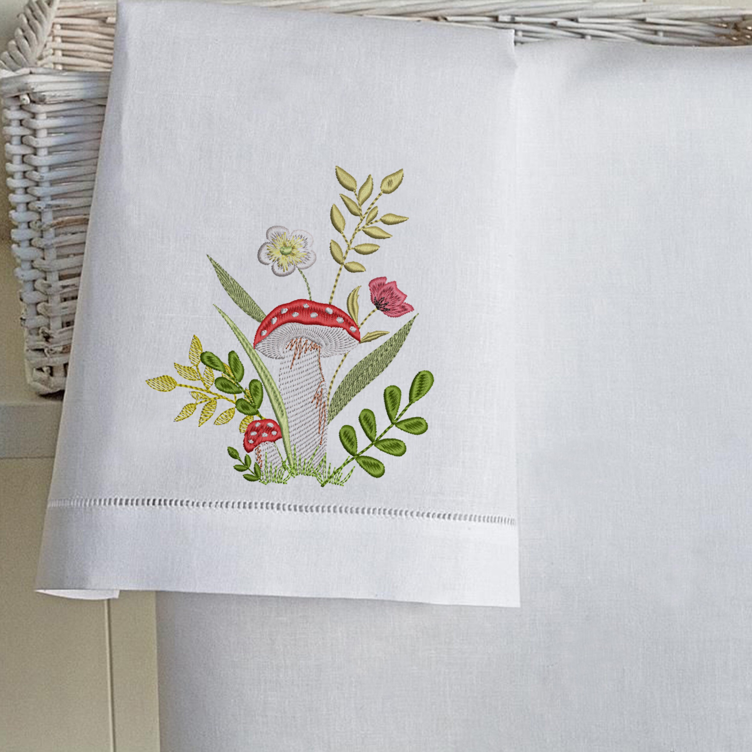 Mushroom Machine Embroidery Design: Forest Flowers