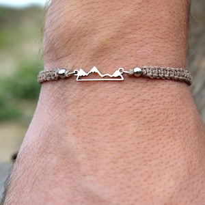 Stainless Steel Mountain Bracelet | Summer bracelets | Mountain Bracelet | Friendship bracelets | Hippie bracelets | Nature bracelets