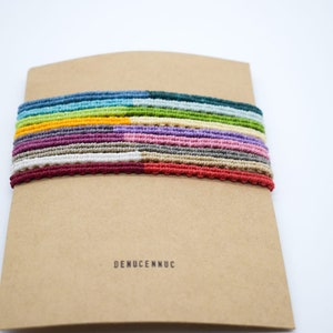 Set de 1/5/10/15/20/25  Pulseras bicolor | Pulsera artesanal | pulsera macramé | Pulsera surf | Pulsera tejida | Pulseras de la amistad