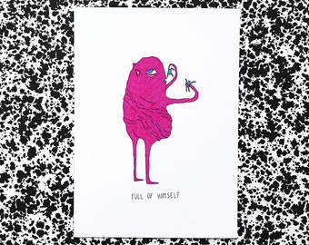 Items Similar To Throw Those Curtains Wide Elbow Illustration