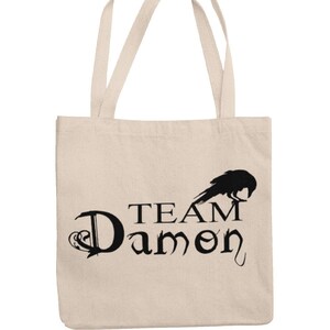 Getting Shirty Team Damon - Fandom Canvas Tote Shopping Bag