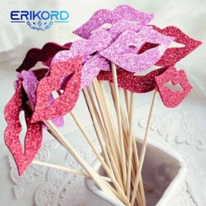 10 pièces drôle à lèvres Eva bricolage accessoires de photomaton adulte EVJF fête de la poule douche nuptiale décoration de fête de mariage