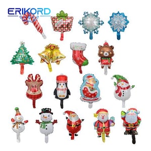 10st Set Mini Formaat Happy Christmas Day Folie Ballonnen Sneeuwpop Kerstman Kerstboom Decoratie Xmas Feestartikelen Globos