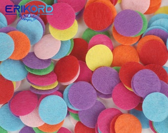 15mm/20mm/25mm/30mm 100Pcs/lot Mixed Color Round Felt Fabric Pads Accessory Patches Circle Felt Pads Fabric Flower Accessories