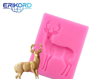 Sugarcraft Deer Silicone Mold Fondant Molds Cake Decorating Tools Chocolate Gumpaste Mold Candy Clay Cake Border Decoration