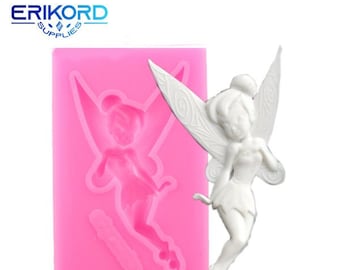 1 Piece Fairy Silicone Fondant Molds Cake Decorating Tools Candy Fimo Clay Mold Chocolate Gumpaste Moulds Kitchen Baking